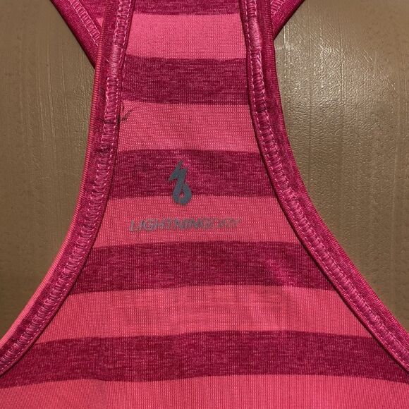New Balance Women's Pink Lightningory Stripe Racerback Tank Top Size Small - Picture 6 of 9